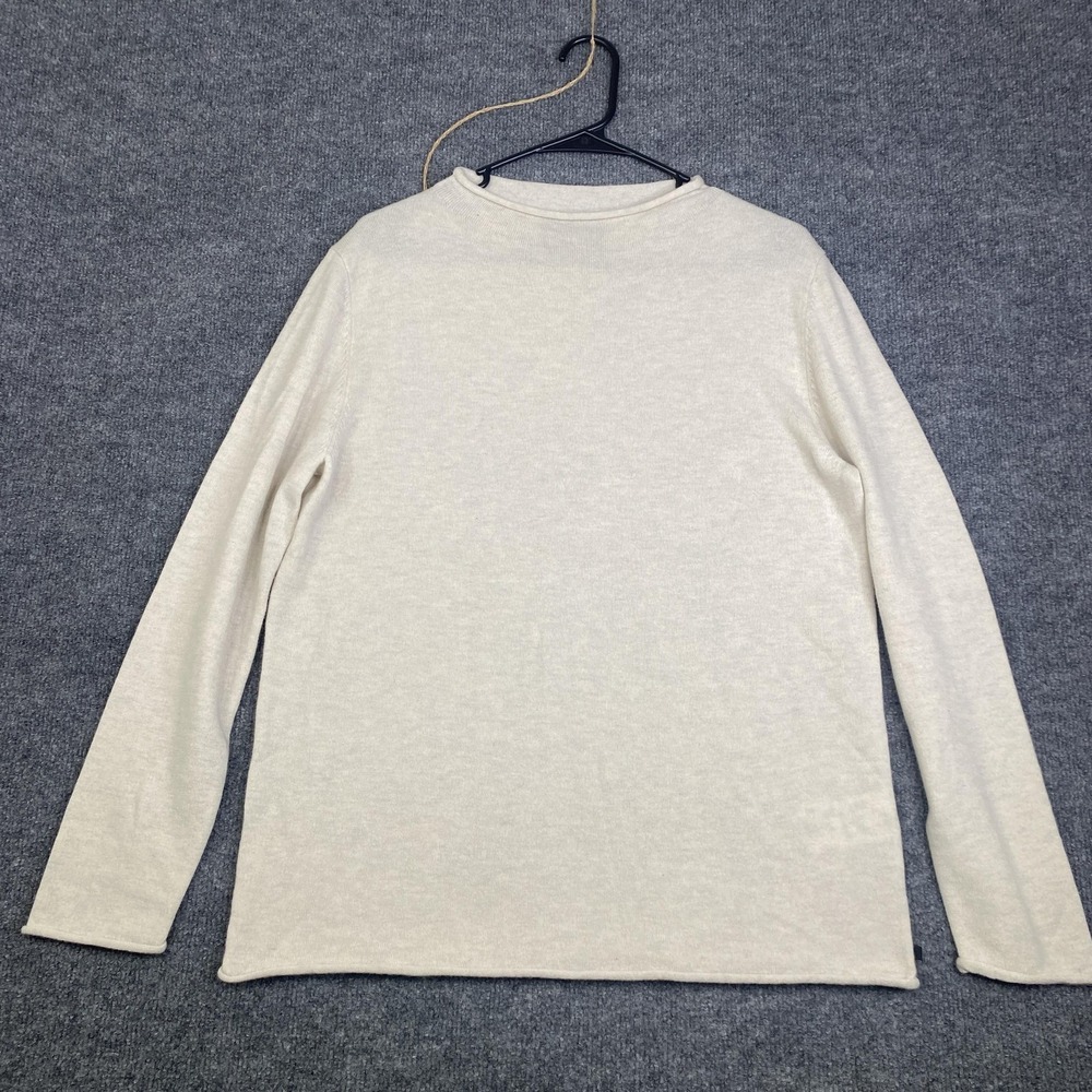 Alchemy Equipment Sweater Mens Large Beige 100% Merino Wool Long Sleeve Pullover